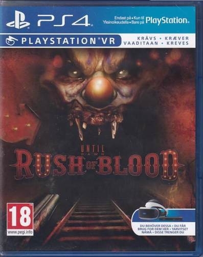 Until Dawn - Rush of Blood  - PS4 PS-VR (A Grade) (Genbrug)